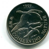 Isole Falkland, Elisabetta II (1952-2022): 50 pence 1997 "Albatros-WWF" (KM#49a)