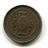 Argentina 1886: medaglia per il centenario della nascita di Lopez Estanislao, diametro 33mm