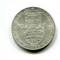 Portogallo, Repubblica (dal 1910): 20 escudos 1953 (KM#585)

