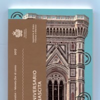 San Marino 2017: ERRORE DI ZECCA : invece del 2 euro commemorativi "Giotto 750° Anniversario della Nascita", nel folder originale hanno inserito il 2 euro 2016 di Donatello