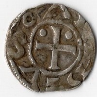 Amedeo III "Il Crociato" (1103-1148): denaro secusino (MIR,23#15a), gr. 0.84
