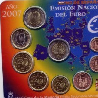 Spagna 2007: serie euro, in confezione originale zecca