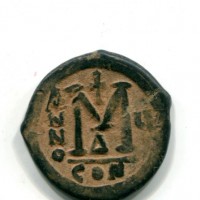 Giustino II (565-578 d.C.): follis, zecca di Costantinopoli, anno V (Sear,91#360)