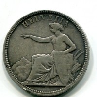 Svizzera, Confederazione: 5 franchi 1874