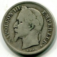 Francia, Napoleone III (1852-1870): 2 franchi 1866-BB (Gadoury#527)
