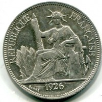 Indocina Francese: piastra di commercio 1926 (KM#5a.1)
