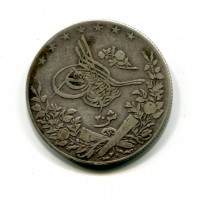 Egitto, Abdul Hamid II (1293-1327=1876-1909): 20 quirsh 1293(30) (KM#296)