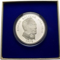 Panama: 20 balboas 1974 "Simon Bolivar", (KM#31), in confezione originale