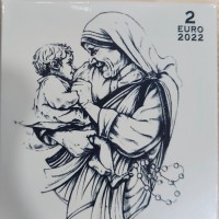 Vaticano 2022: 2 euro commemorativi "25° anniversario della morte di Madre Teresa di Calcutta", in cofanetto ufficiale