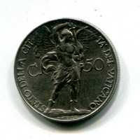 Vaticano, Pio XI (1929-1938): 50 centesimi 1937-XV (Gigante#55)