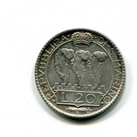 San Marino: 20 lire 1931 (Gigante#2)