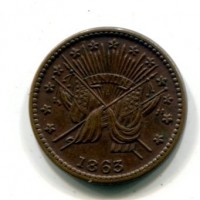 USA, token coinage 1863 "UNION"
