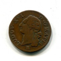 Francia, Luigi XVI (1774-1793): 1 sol 1785-D (Gadoury#350)
