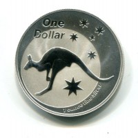 Australia, Elisabetta II (1952-2022): 1 dollaro 2005 "Kangaroo"