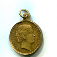 Torino: medaglia per il matrimonio del principe Napoleone Giuseppe Bonaparte con Clotilde di Savoia, diametro 23 mm