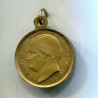 Torino: medaglia per il matrimonio del principe Napoleone Giuseppe Bonaparte con Clotilde di Savoia, diametro 23 mm