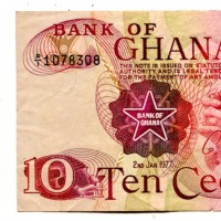 Ghana: 10 cedis 02/01/1977 (Pick#16)
