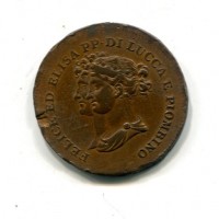 Lucca, Elisa Bonaparte e Felice Baciocchi (1805-1814): 5 centesimi 1806 (Gigante#11a)
