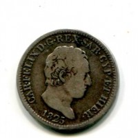 Carlo Felice (1821-1831): 50 centesimi 1825-To (Gigante#87)
