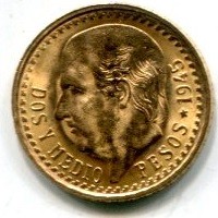 Messico: 2 1/2 pesos 1945 (KM#463)
