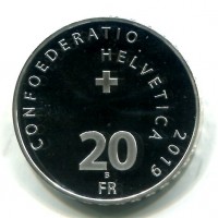 Svizzera, Confederazione: 20 franchi 2019 "Apollo 11"

