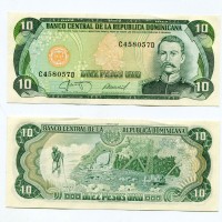 Repubblica Domenicana: 10 pesos oro 1987 (Pick#119c)