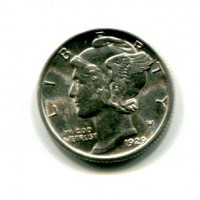 USA: 10 cent. 1929 "Mercury"
