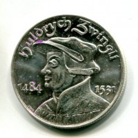Svizzera, medaglia 1969 "Zwingli", 33mm, gr.15,08