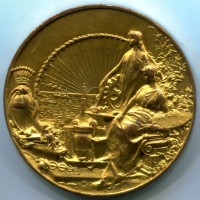 Genova: medaglia 1892 "Esposizione Italo-Americana", colpetti