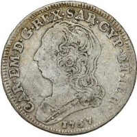 Carlo Emanuele III (1730-1773): 1/4 scudo 1757 (MIR#948c)