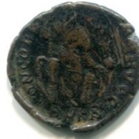 Onorio (393-423 d.C.): AE 3 "CONCORDIA AVGG", gr. 2,71. Zecca di Cizico