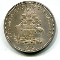 Bahamas, Elisabetta II (1952-2022): 5 dollari 1975 (KM#67a)
