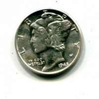 USA: 10 cent. 1945 "Mercury"
