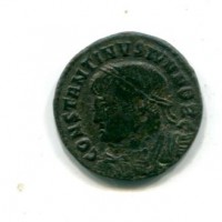 Costantino II (337-340 d.C.): follis "PROVIDENTIAE CAESS" zecca di Arles 0,95g (RIC,VII#311)