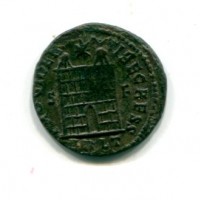 Costantino II (337-340 d.C.): follis "PROVIDENTIAE CAESS" zecca di Arles 0,95g (RIC,VII#311)