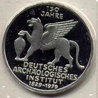 Germania, Rep. Federale (dal 1949): 5 marchi 1979-J "Istituto archeologico" (KM#150)