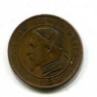 Francia, Napoleone III (1852-1870): 10 centesimi 1855