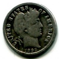 USA: 10 cent. 1898-O "Barber" 
