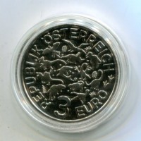 Austria 2021: 3 euro "Deinonychus"
