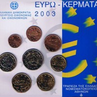 Grecia 2003 serie euro, in confezione originale zecca