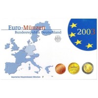 Germania 2003-F: serie euro, in confezione originale zecca ,FONDO SPECCHIO