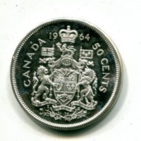 Canada, Elisabetta II (1952-2022): 50 cent 1964 (KM#69), conservazione eccezionale
