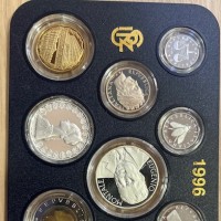 Repubblica Italiana: serie annuale PROOF 1996, senza scatola e cartone esterno ma con il certificato di autenticità della zecca