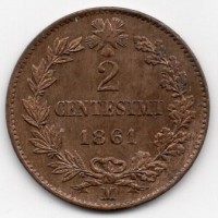 Vittorio Emanuele III (1900-1943): 2 cent. 1861 (Gigante#107), conservazione eccezionale
