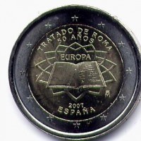 Spagna 2007: 2 euro commemorativi "Trattati di Roma"