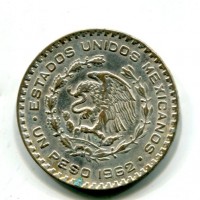 Messico, Repubblica: 1 peso 1962
