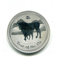 Australia, Elisabetta II (1952-2022): 1 dollaro 2009 "Calendario Lunare - Anno del Bue"
