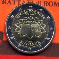 Slovenia 2007: 2 euro commemorativi "Trattati di Roma"