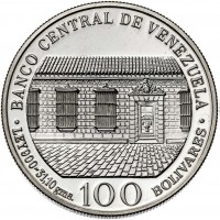Venezuela: 100 bolivares 1983 "200° anniversario della nascita di Simon Bolivar" (KM#58)