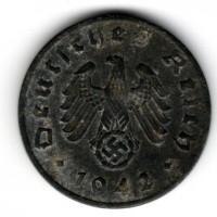 Germania, Terzo Reich (1933-1945): 1 reichspfennig 1942-A (KM#97)
